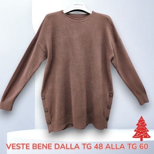 Maxi Maglia Con Bottoni Margot