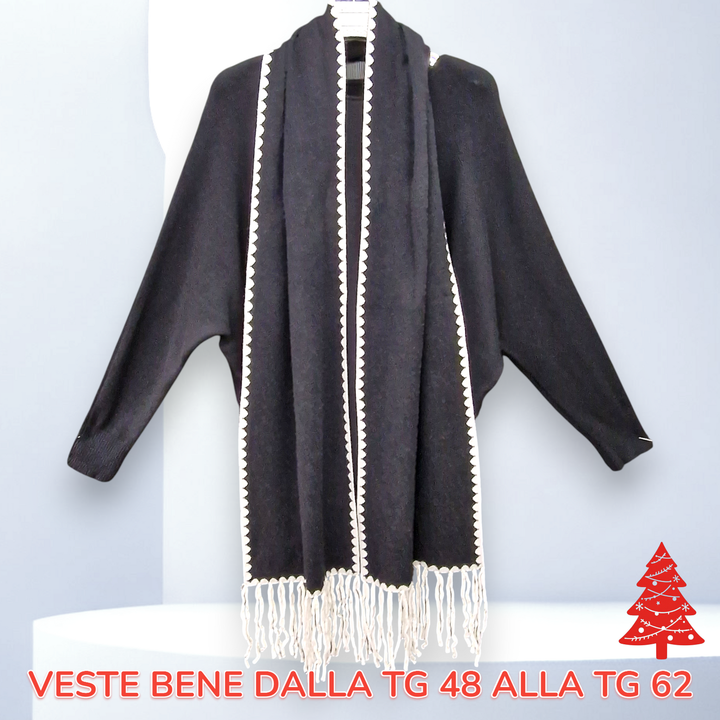 Maxi Maglia con Sciarpa Valda