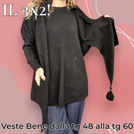 Maxi Maglia con Sciarpa Folly