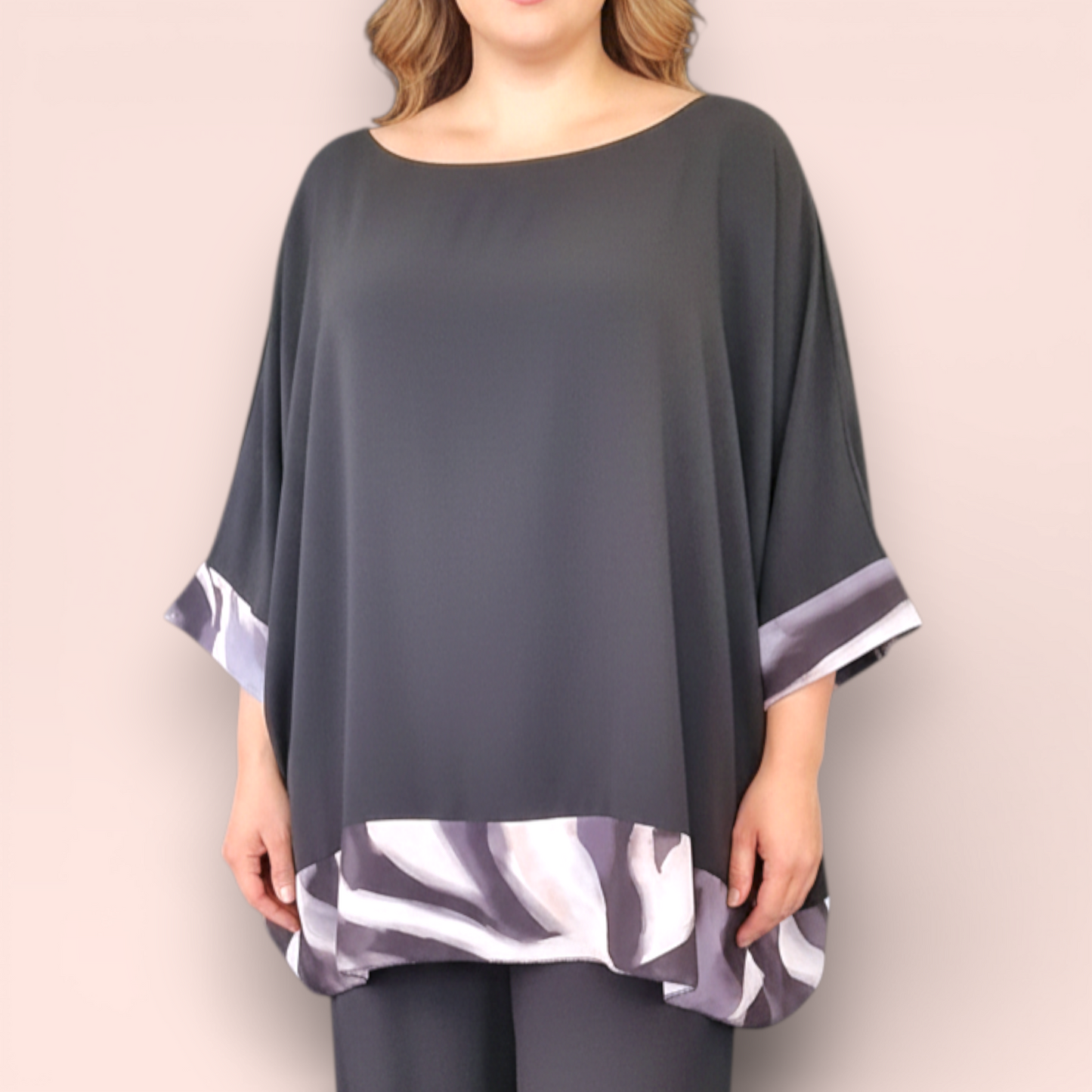 Maxi Maglia Doppia in Georgette e Viscosa Concetta
