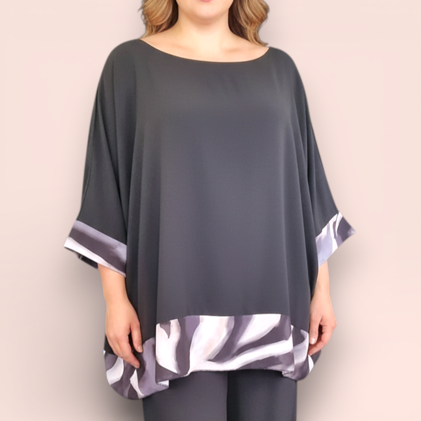 Maxi Maglia Doppia in Georgette e Viscosa Concetta