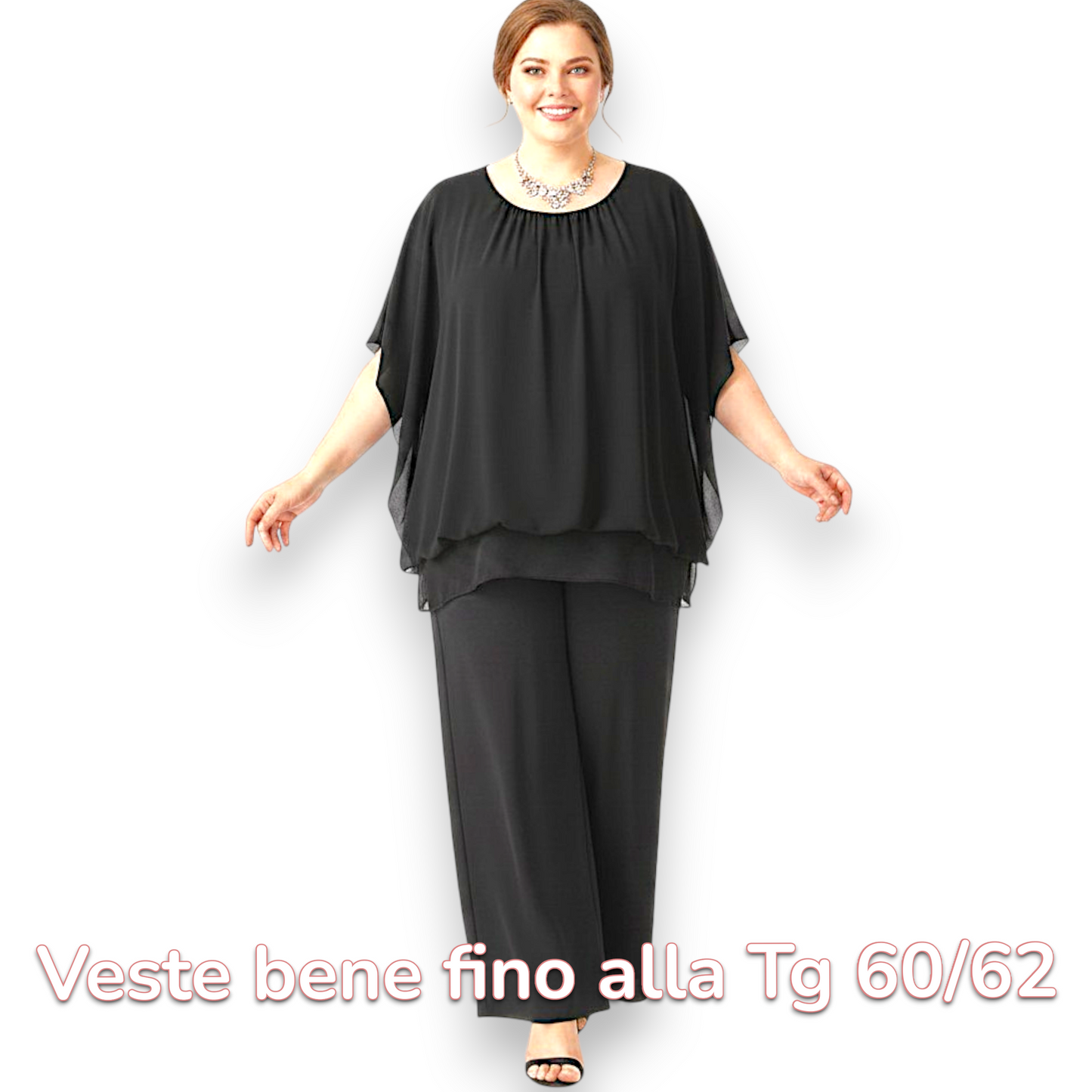 Maxi Maglia in Georgette e Viscosa Domitilla