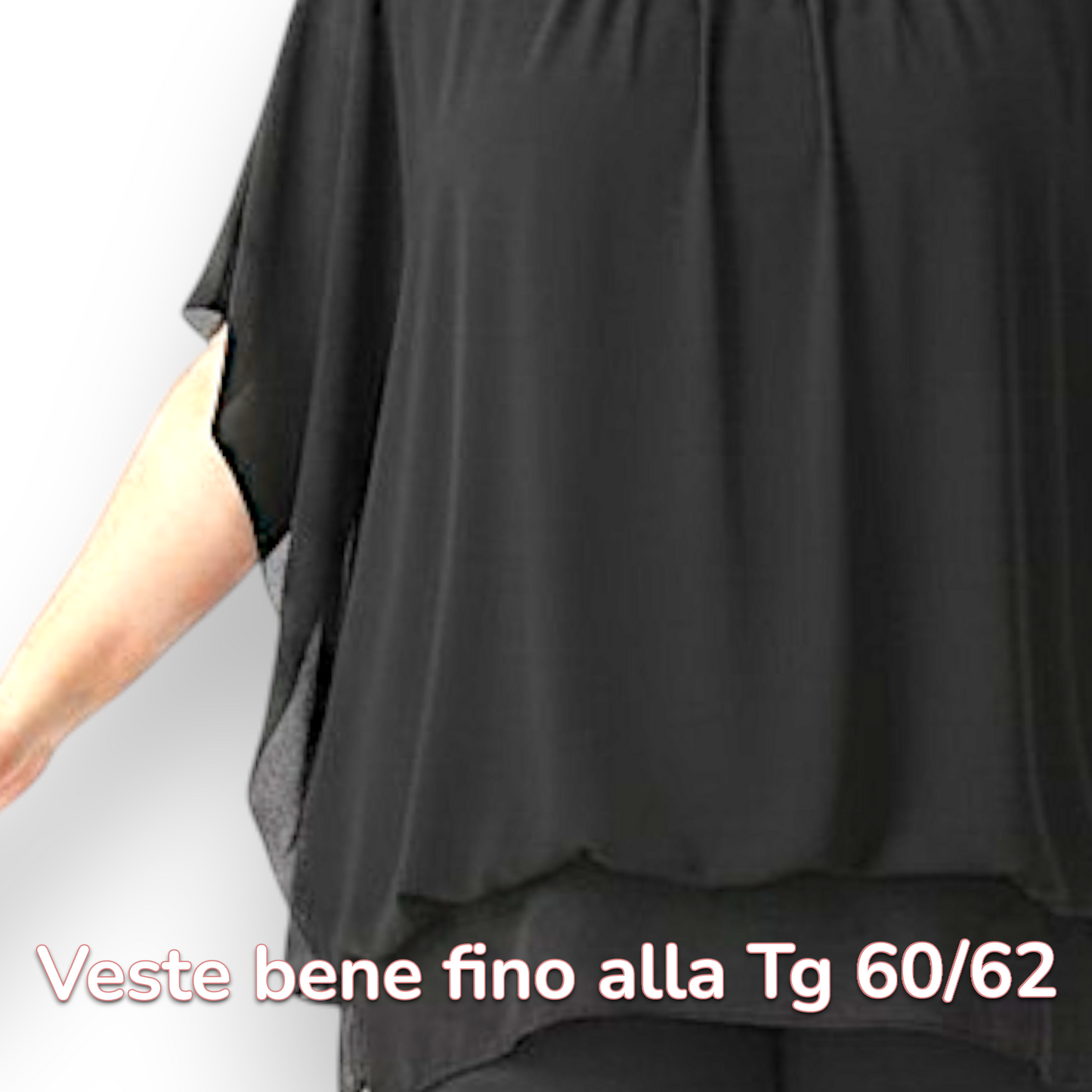 Maxi Maglia in Georgette e Viscosa Domitilla