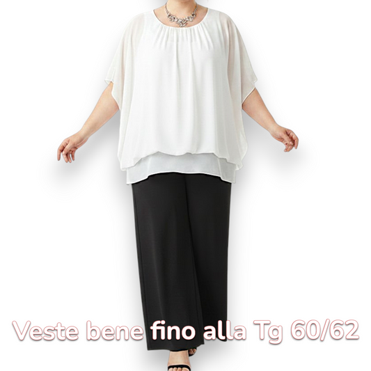 Maxi Maglia in Georgette e Viscosa Demetra