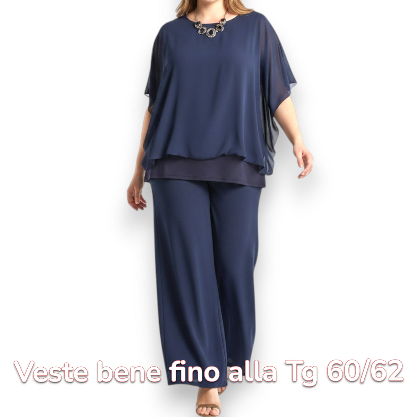 Maxi Maglia in Georgette e Viscosa Diana