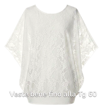 Maxi Maglia in Pizzo e Viscosa Doria