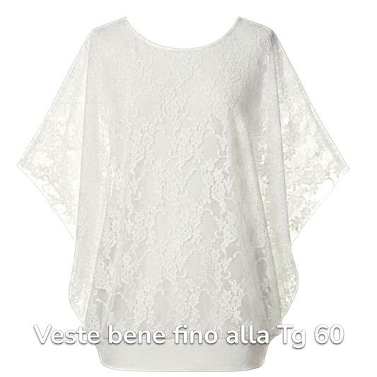 Maxi Maglia in Pizzo e Viscosa Doria