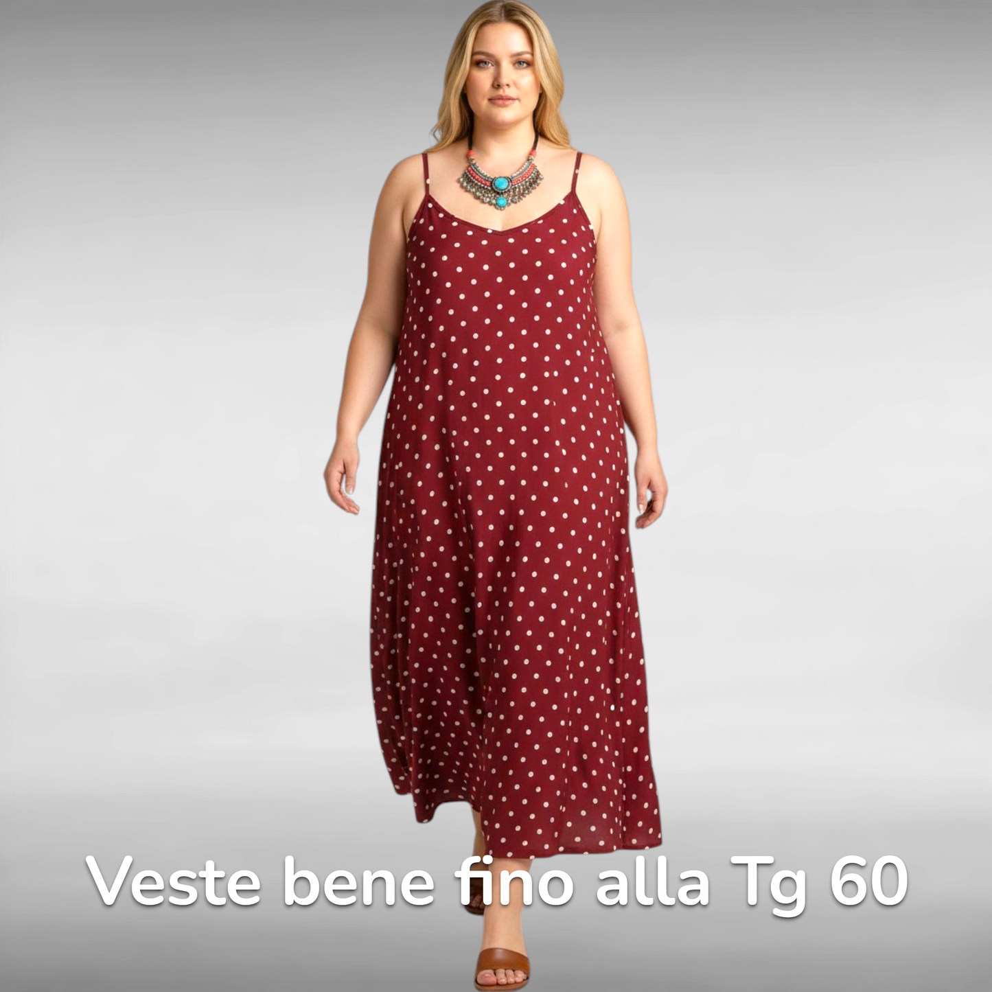 Maxi Abito 100% Viscosa Fantasia Ivette