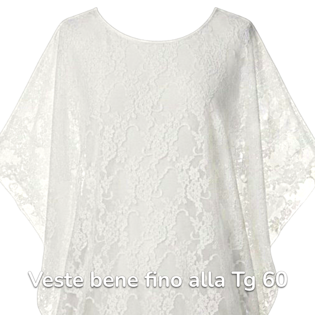 Maxi Maglia in Pizzo e Viscosa Doria