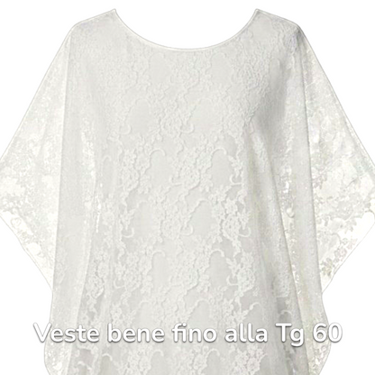Maxi Maglia in Pizzo e Viscosa Doria