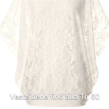 Maxi Maglia in Pizzo e Viscosa Doria