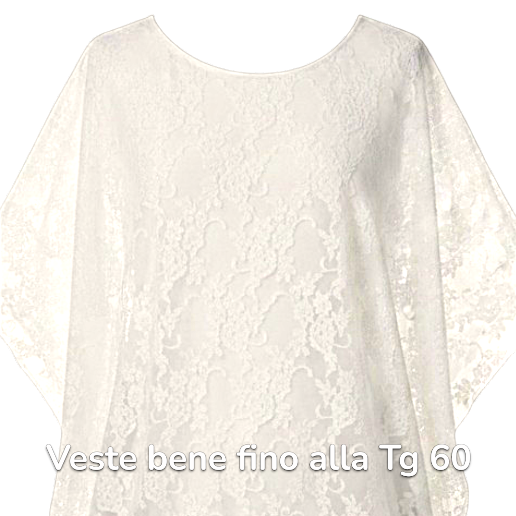 Maxi Maglia in Pizzo e Viscosa Doria