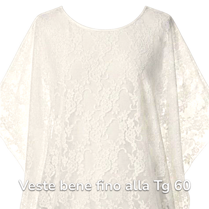Maxi Maglia in Pizzo e Viscosa Doria