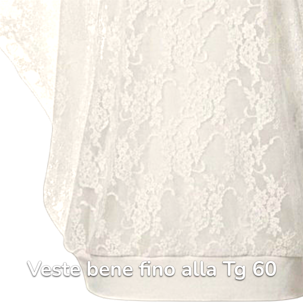 Maxi Maglia in Pizzo e Viscosa Doria