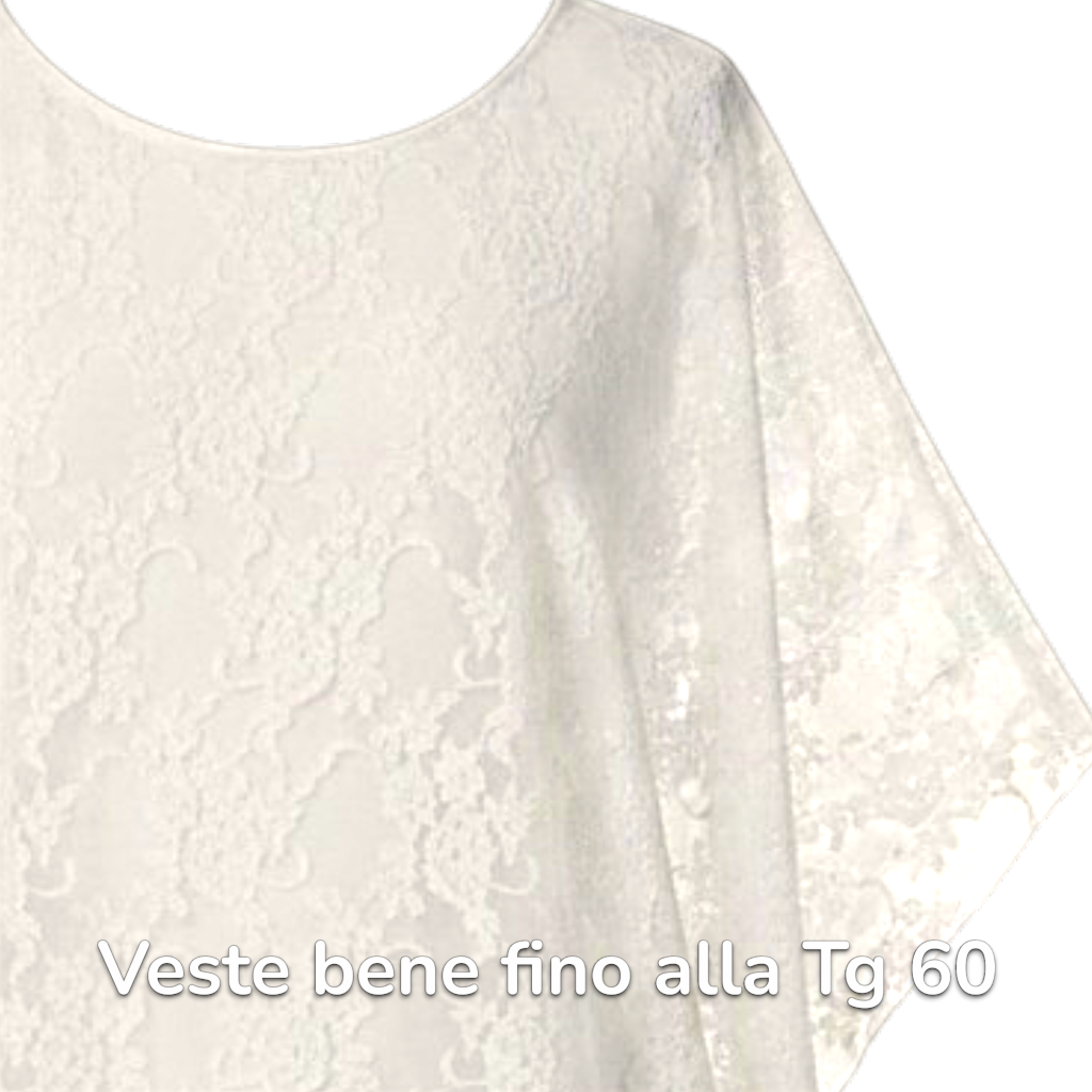 Maxi Maglia in Pizzo e Viscosa Doria