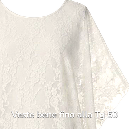 Maxi Maglia in Pizzo e Viscosa Doria