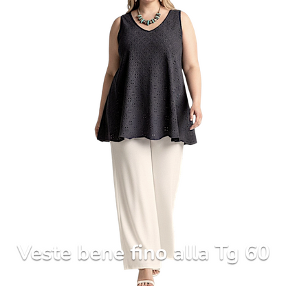 Maxi Top Elasticizzato Traforato Piera