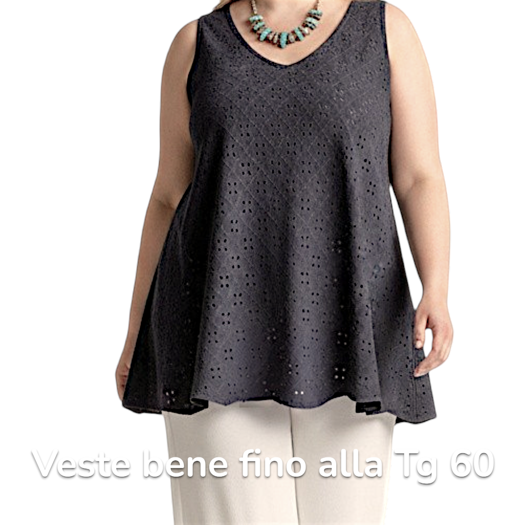 Maxi Top Elasticizzato Traforato Piera