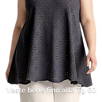 Maxi Top Elasticizzato Traforato Piera