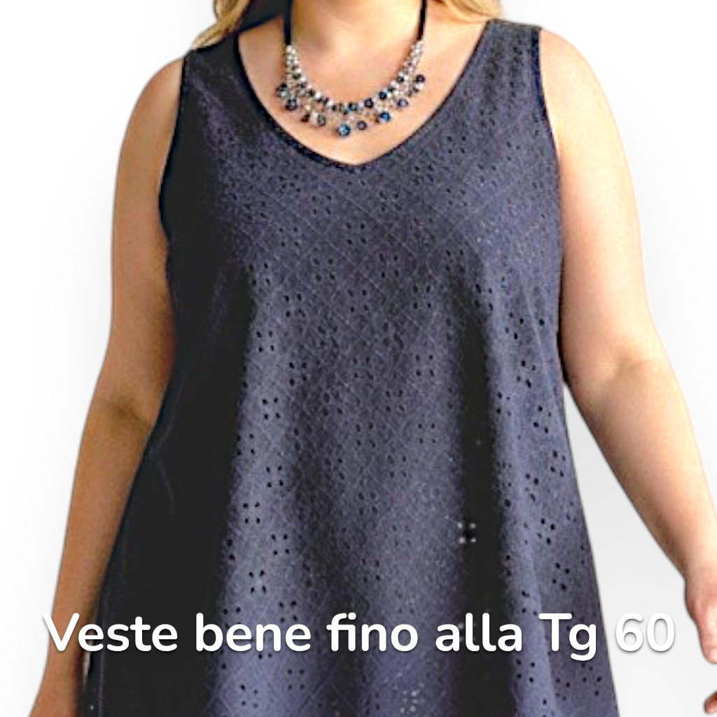 Maxi Top Elasticizzato Traforato Porzia