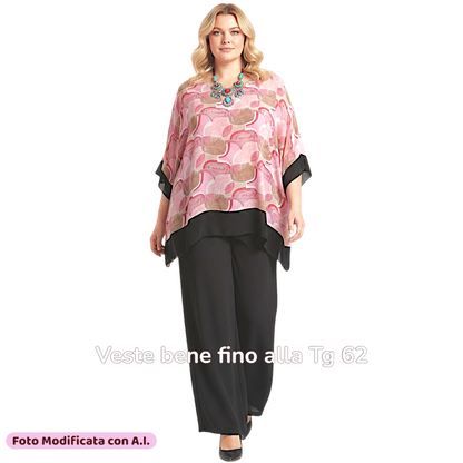 Maxi Maglia Doppia in Georgette e Viscosa Adele