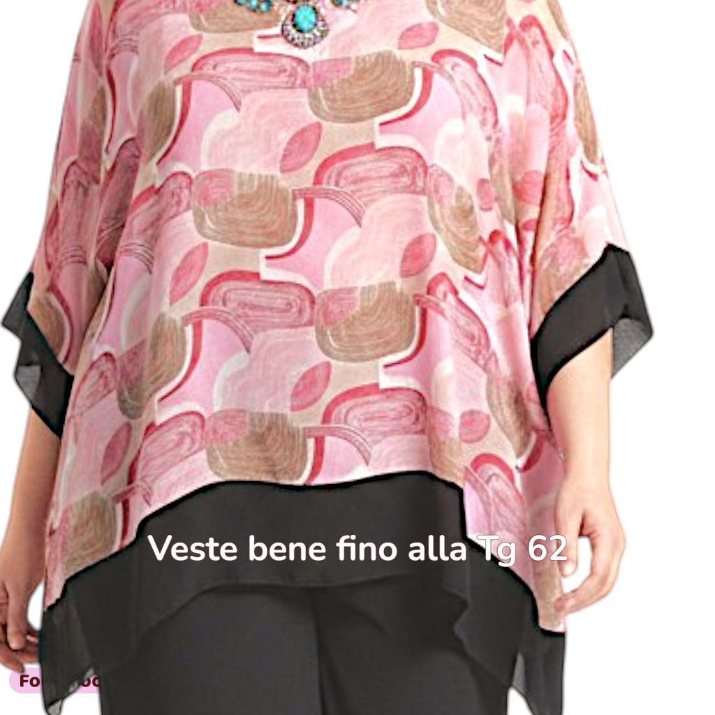 Maxi Maglia Doppia in Georgette e Viscosa Adele