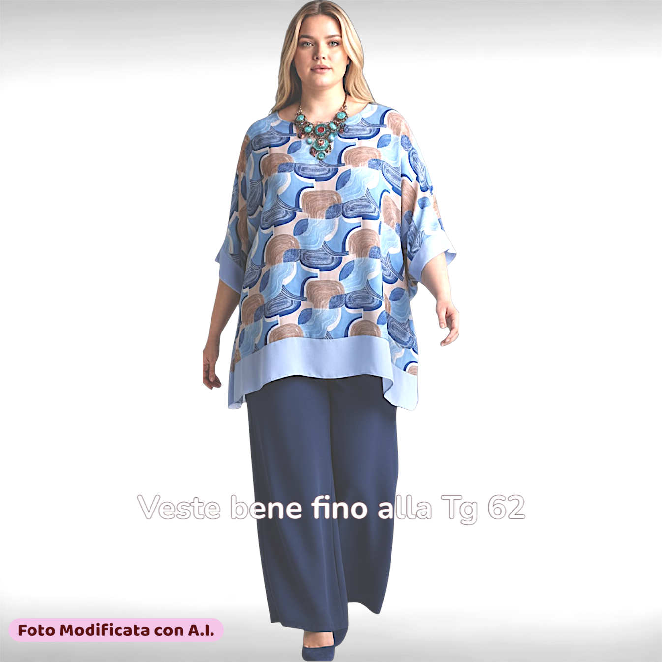 Maxi Maglia Doppia in Georgette e Viscosa Aurora