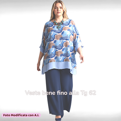 Maxi Maglia Doppia in Georgette e Viscosa Aurora