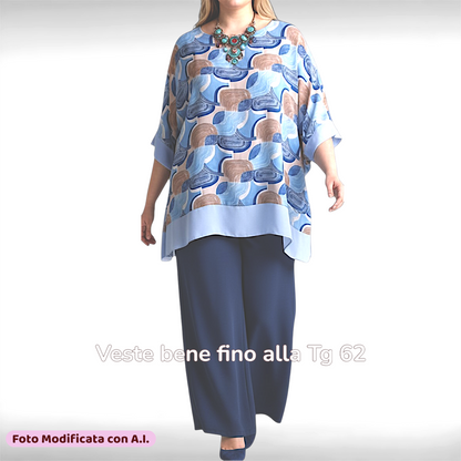 Maxi Maglia Doppia in Georgette e Viscosa Aurora