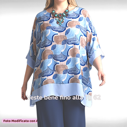 Maxi Maglia Doppia in Georgette e Viscosa Aurora