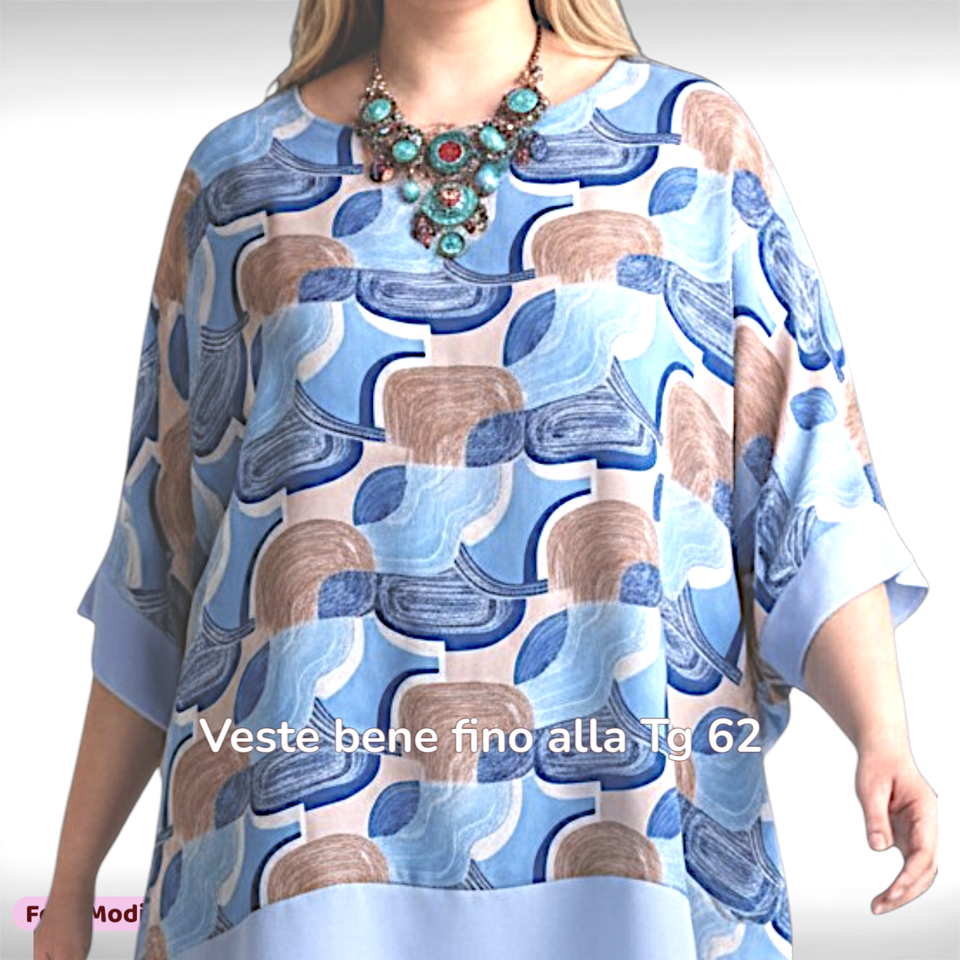 Maxi Maglia Doppia in Georgette e Viscosa Aurora