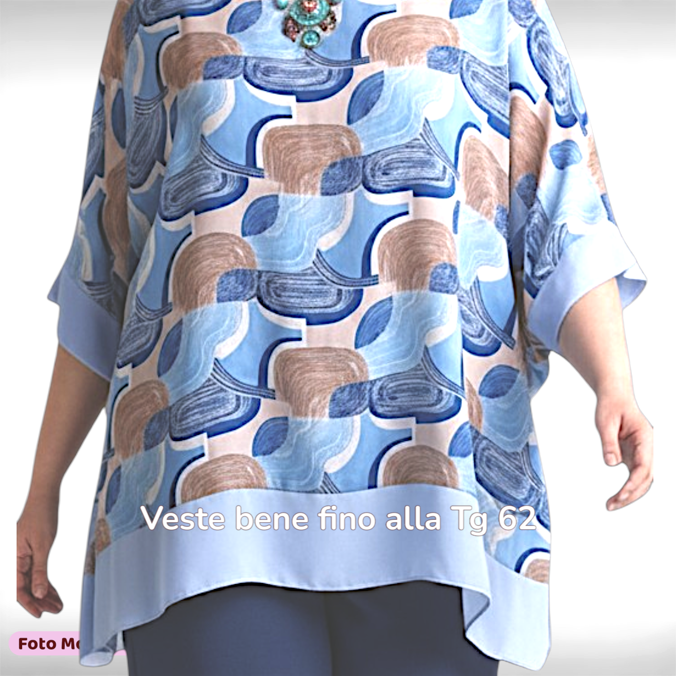 Maxi Maglia Doppia in Georgette e Viscosa Aurora