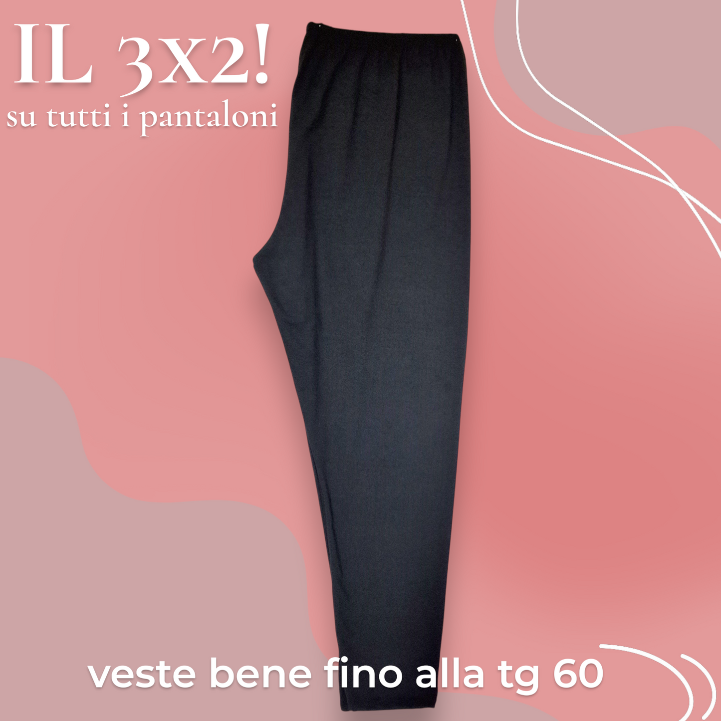Leggings Taglie Comode Arezzo - Vita Alta Made in Italy