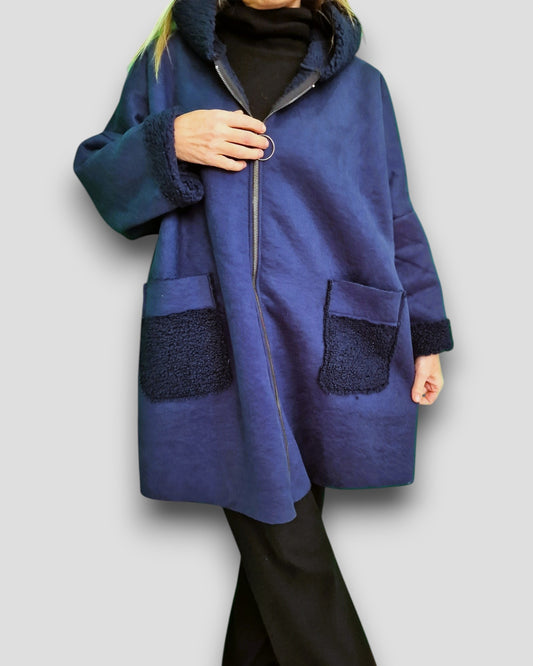 Giacca Taglia Grande Mirtillo