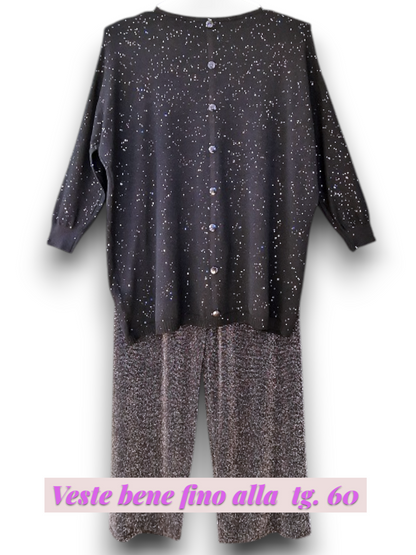 Maxi Maglia con Strass Stars