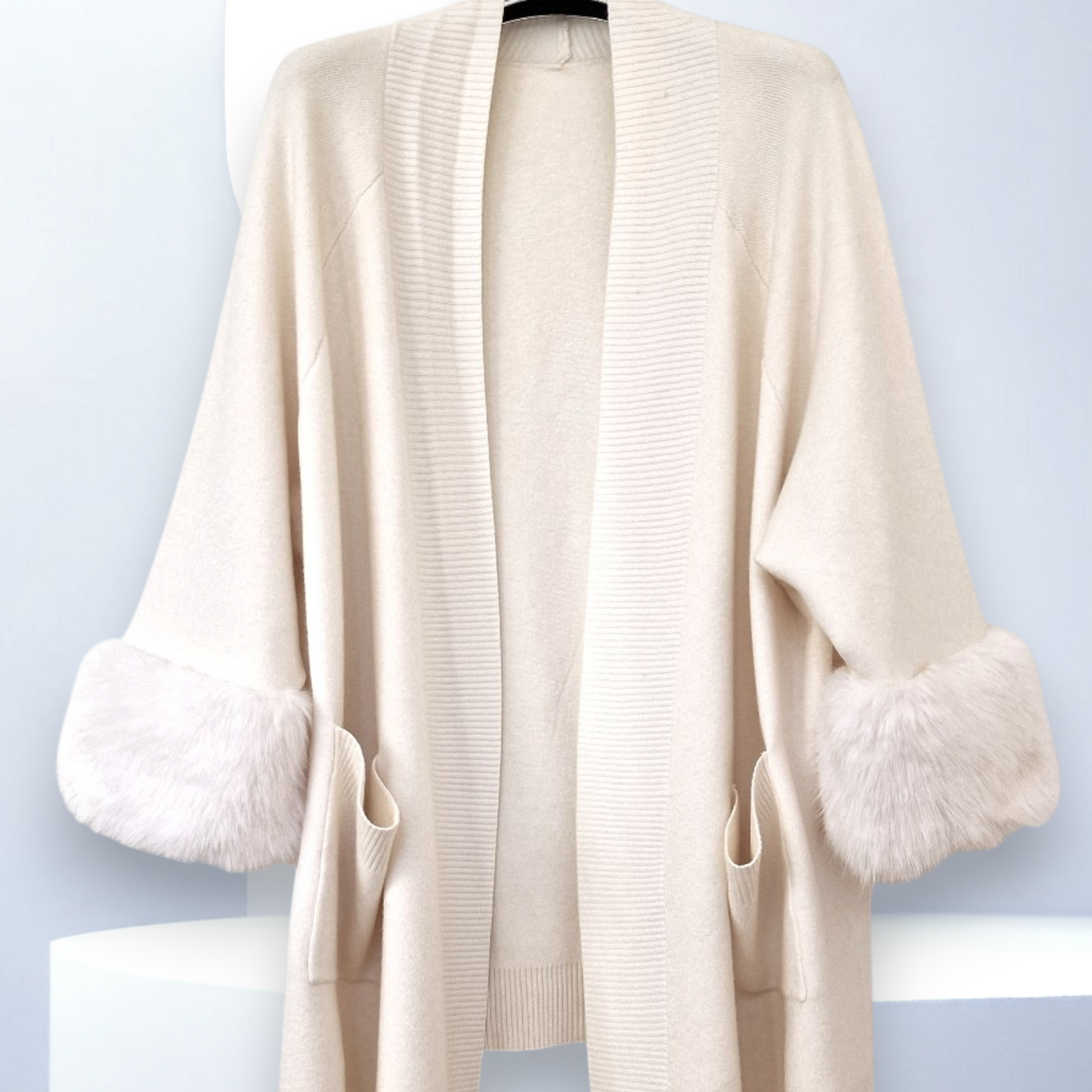 Maxi Cardigan Con Pelliccia Kira