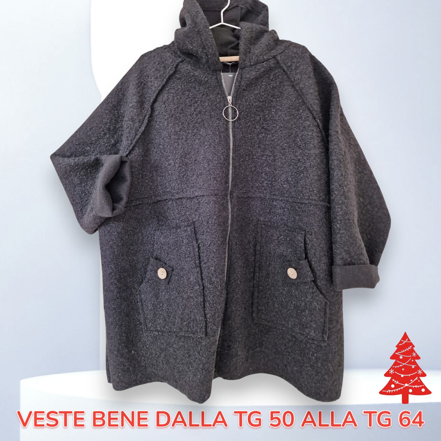 Maxi Giacca Lana Cotta Moena