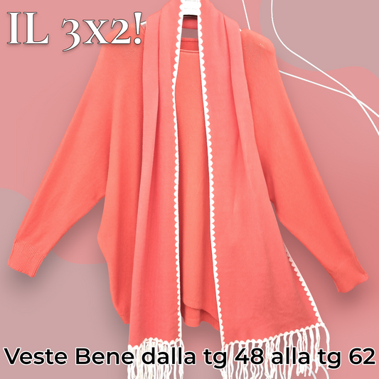 Maxi Maglia con Sciarpa Virna