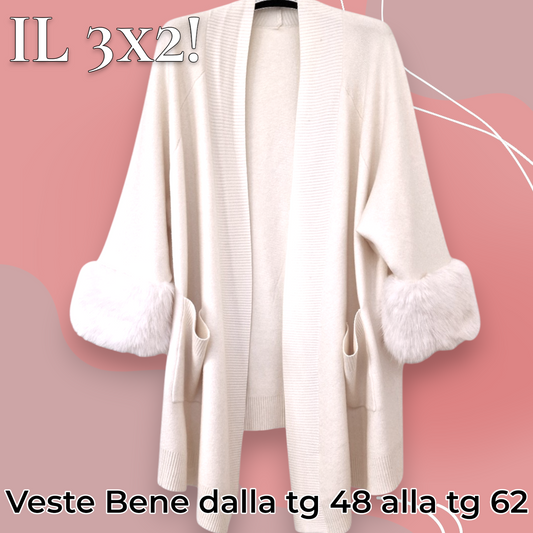 Maxi Cardigan Con Pelliccia Kira