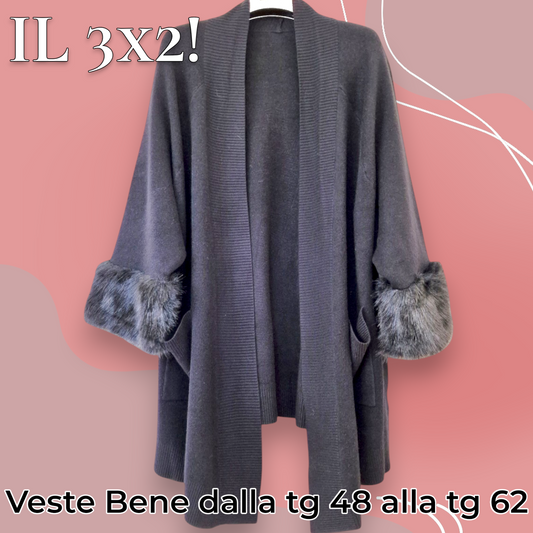 Maxi Cardigan Con Pelliccia Kendra