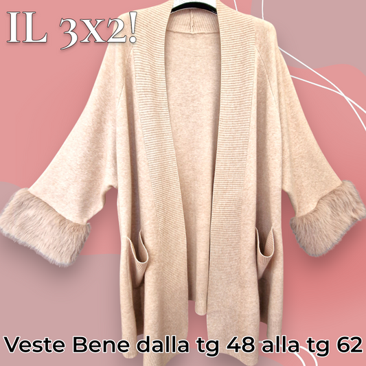 Maxi Cardigan Con Pelliccia Keshia