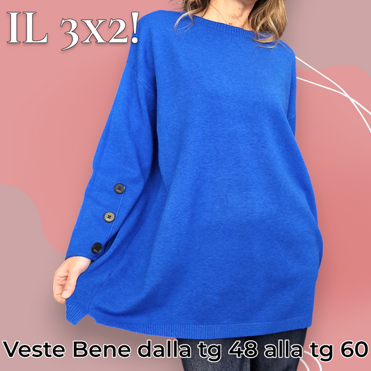 Maxi Maglia Manica a Campana Roger