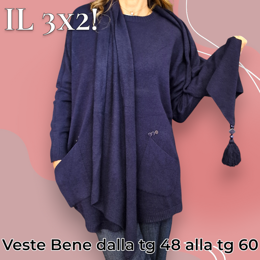 Maxi Maglia con Sciarpa Finny