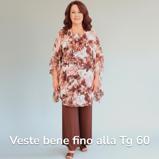 Completo Taglie Forti in Georgette Dolina