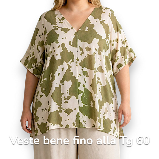 Maxi Maglia  Taglie Forti Elasticizzata Rosetta