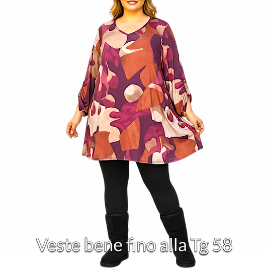 Maxi Maglia Elasticizzata Fantasia Futura