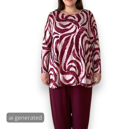 Maxi Maglia in Crepe  Pina