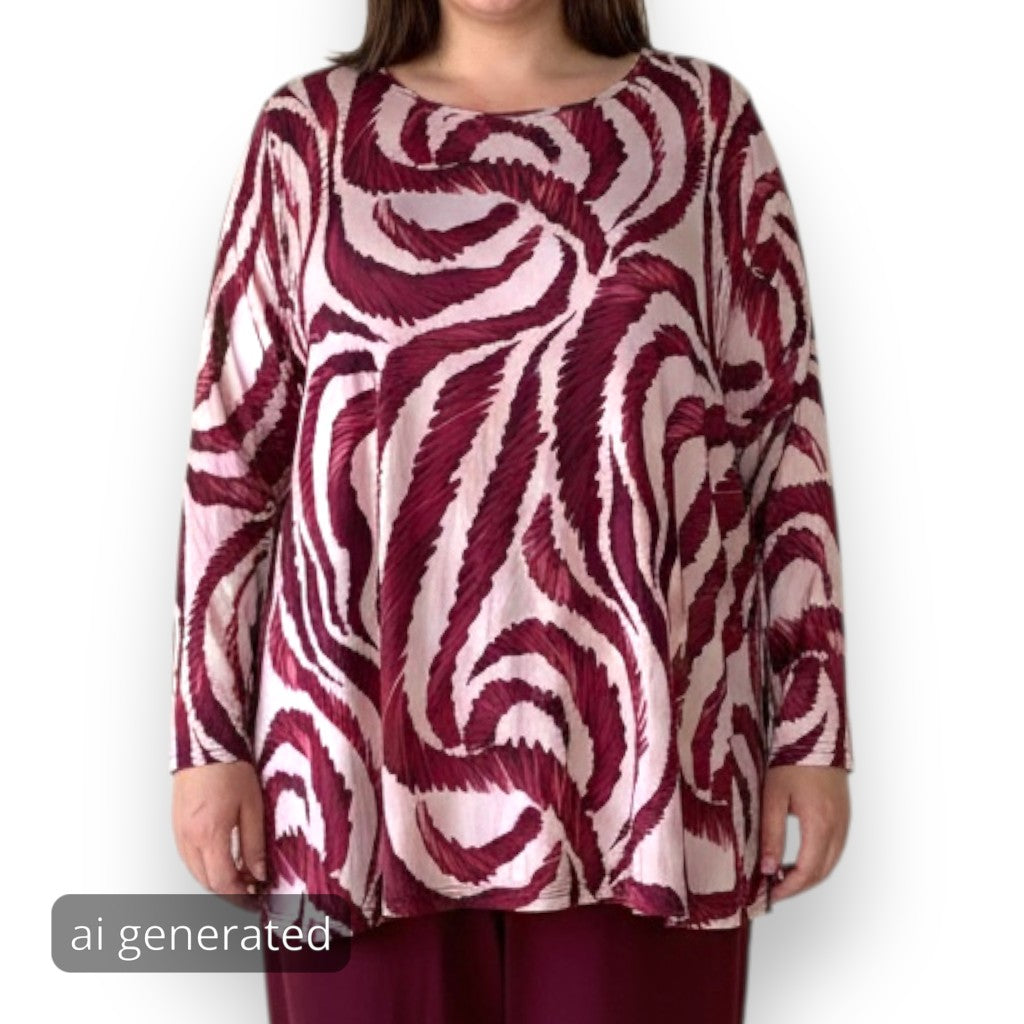 Maxi Maglia in Crepe  Pina