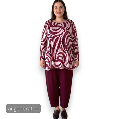 Maxi Maglia in Crepe  Pina
