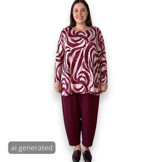 Maxi Maglia in Crepe  Pina